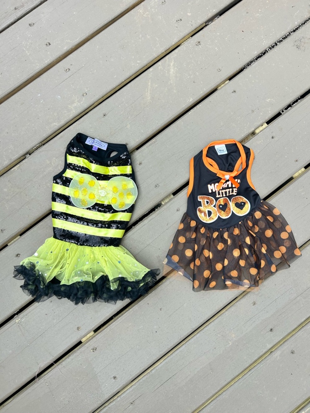 Puppy Halloween Bumblebee Pup & Little Boo Halloween Tutu Dress Medium 13-20lbs